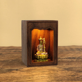 Compact USB Lighted Shrine – Painted Brass Ksitigarbha
