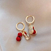 Chinese Style Peanut Earrings - Symbolizing Good Things Happen