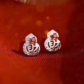 Chinese Style Wealth-Making Gourd Earrings