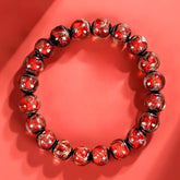 Multi-Gem Incense Ash Glass Bead Bracelet