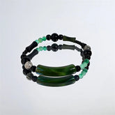 Natural Crescent Moon Couple's Blessing & Protection Bracelet
