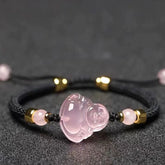 Rose Quartz Maitreya Buddha Bracelet - For Happiness and Open-mindedness