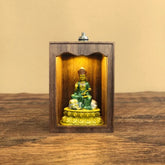 Hand-Painted Mini Shrine for Manjushri and Samantabhadra