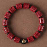 Six-Word Mantra Cinnabar Birth Buddha Bracelet