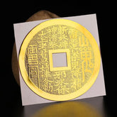 Taoist Mountain Ghost Coin Phone Sticker - Hollow and Solid Designs