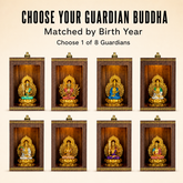 Handcrafted Walnut Guardian Buddha Shrine | Matched by Birth Year