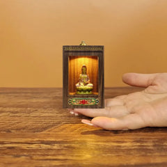 Portable Lighted Shrine – Artisan Guanyin Statue