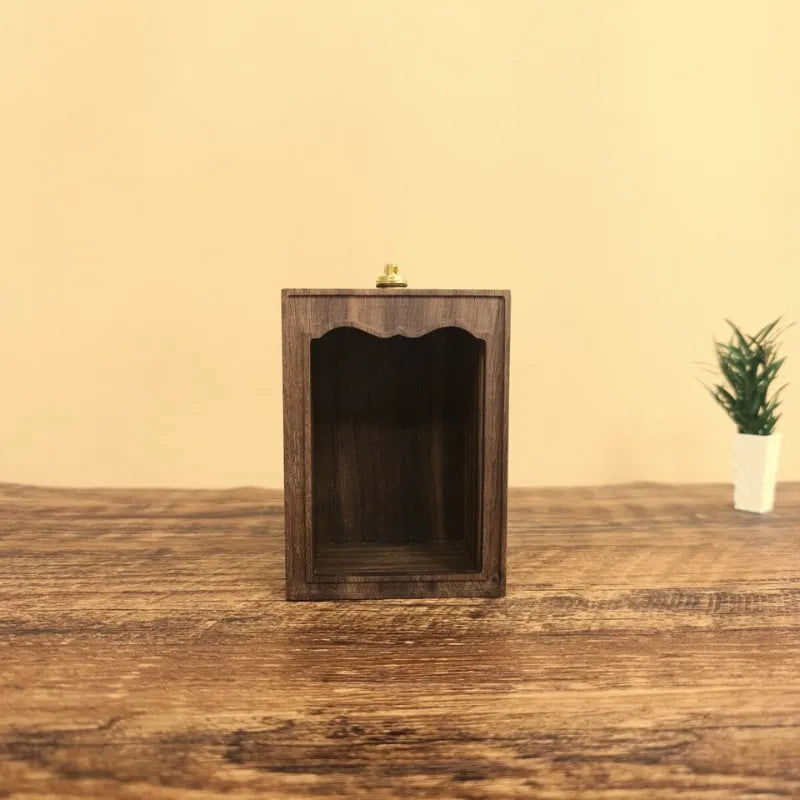 Mini Shrine with Light & Door – Painted Manjushri or Samantabhadra