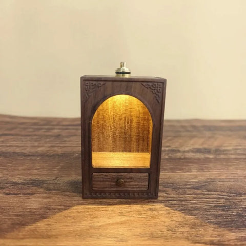 Travel Brass Shrine with Light – Handcrafted Ksitigarbha