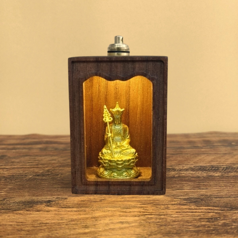 Modern Mini Shrine with Light – Painted Ksitigarbha