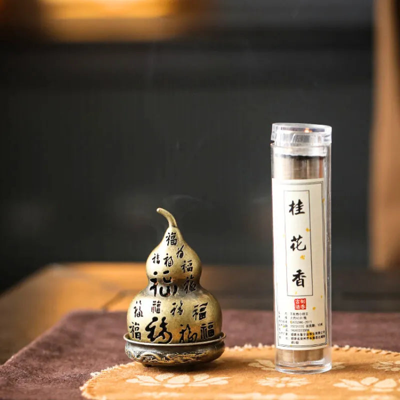 Chinese Bai Fu Gourd-Shaped Incense Burner