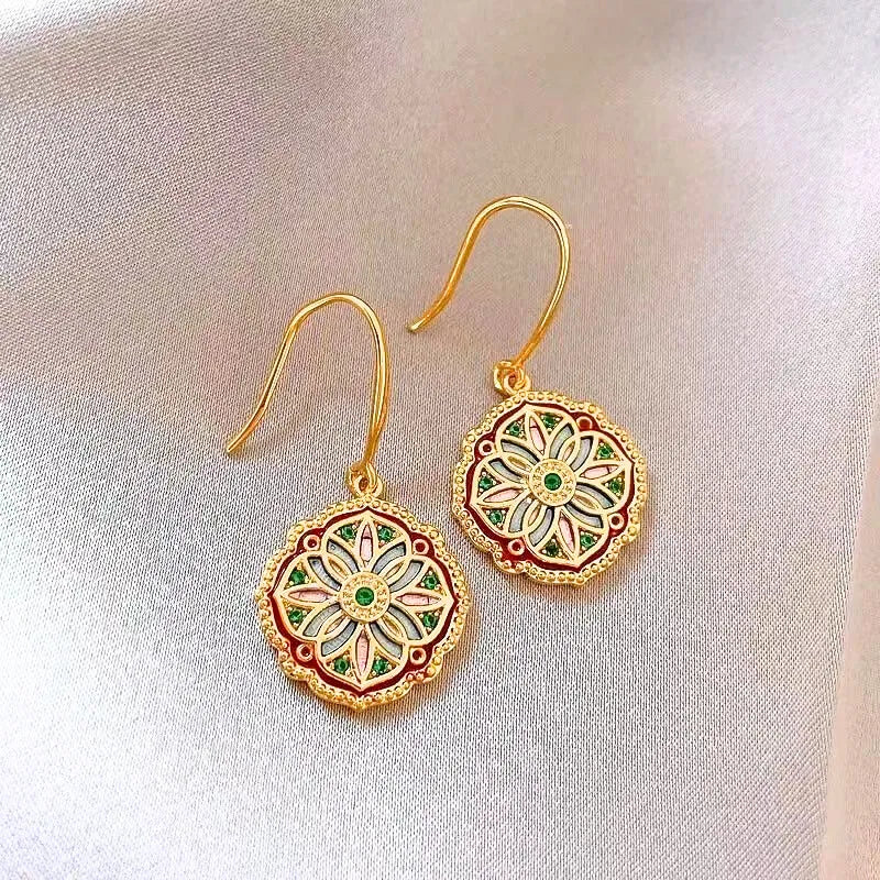 Chinese Oil Painting Earrings