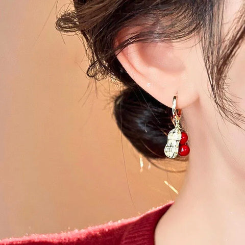 Erdnussohrringe im chinesischen Stil – Symbol für gute Dinge