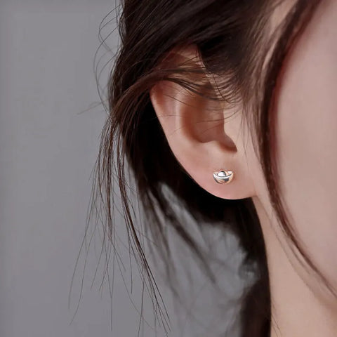 Boucles d'oreilles traditionnelles chinoises Mini Yuanbao 