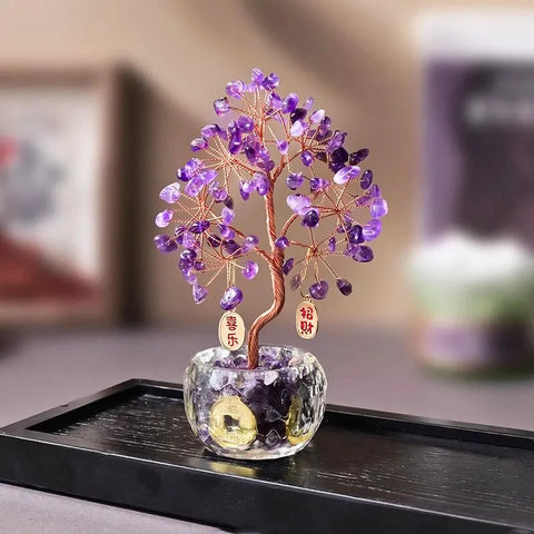 Kristall-Geldbaum-Feng-Shui-Dekor