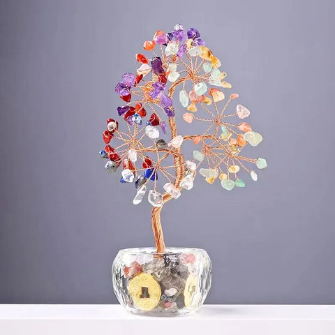 Kristall-Geldbaum-Feng-Shui-Dekor