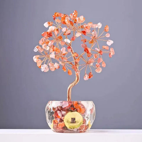 Kristall-Geldbaum-Feng-Shui-Dekor