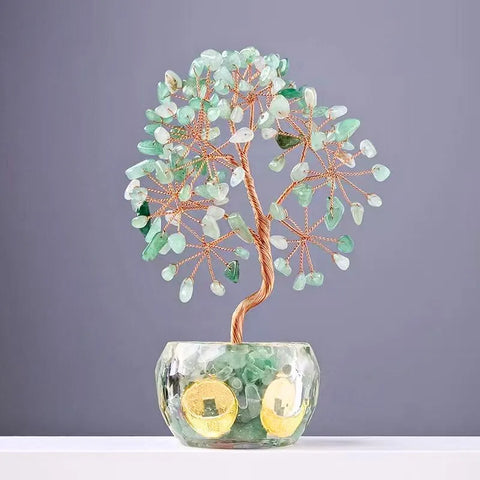 Kristall-Geldbaum-Feng-Shui-Dekor