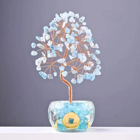 Kristall-Geldbaum-Feng-Shui-Dekor