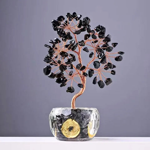 Kristall-Geldbaum-Feng-Shui-Dekor