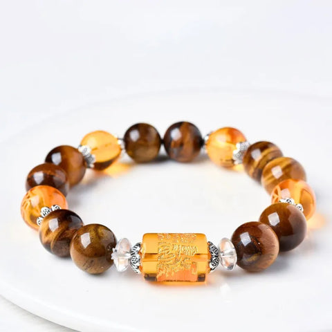 Bracelet œil de tigre Dieu de la richesse - Pour la richesse et la prospérité