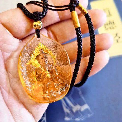 Collier pendentif amulette Bagua du Seigneur Lao Zi
