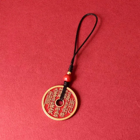 Pendentif pour téléphone portable avec pièce de monnaie fantôme de montagne - Richesse et protection