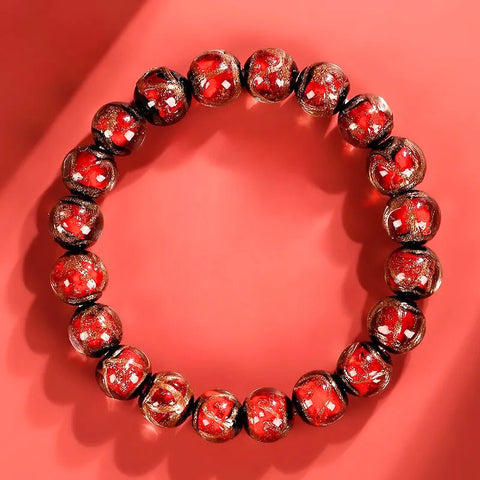 Armband aus Glasperlen mit mehreren Edelsteinen aus Weihrauchasche
