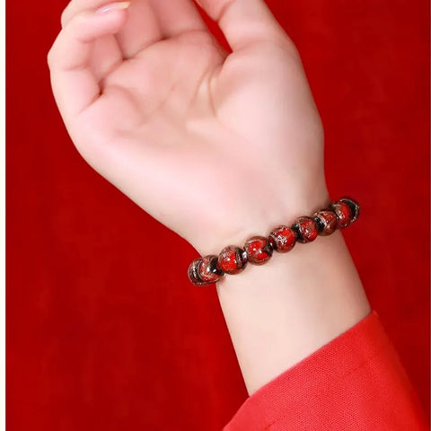 Armband aus Glasperlen mit mehreren Edelsteinen aus Weihrauchasche