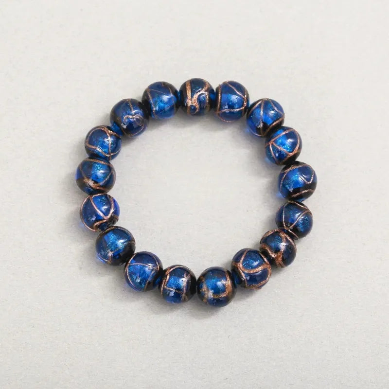 Armband aus Glasperlen mit mehreren Edelsteinen aus Weihrauchasche