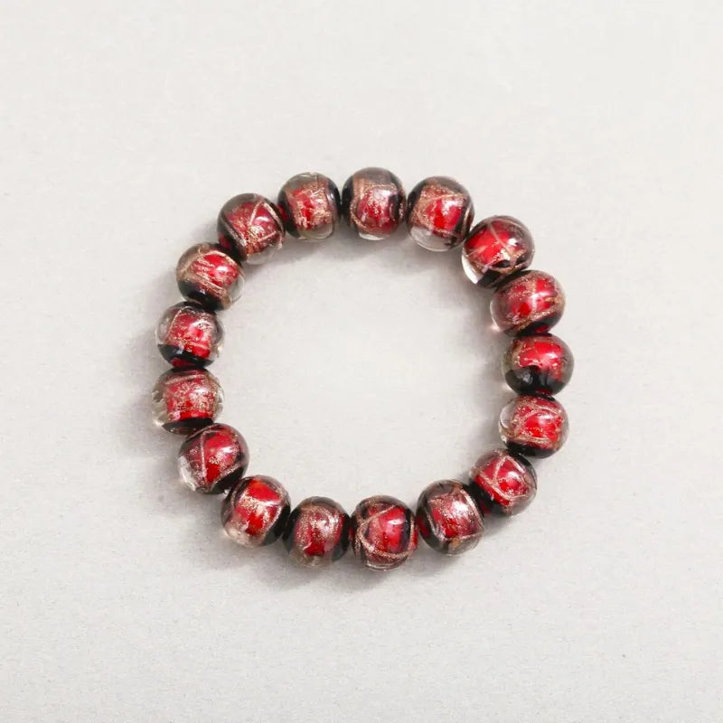 Armband aus Glasperlen mit mehreren Edelsteinen aus Weihrauchasche