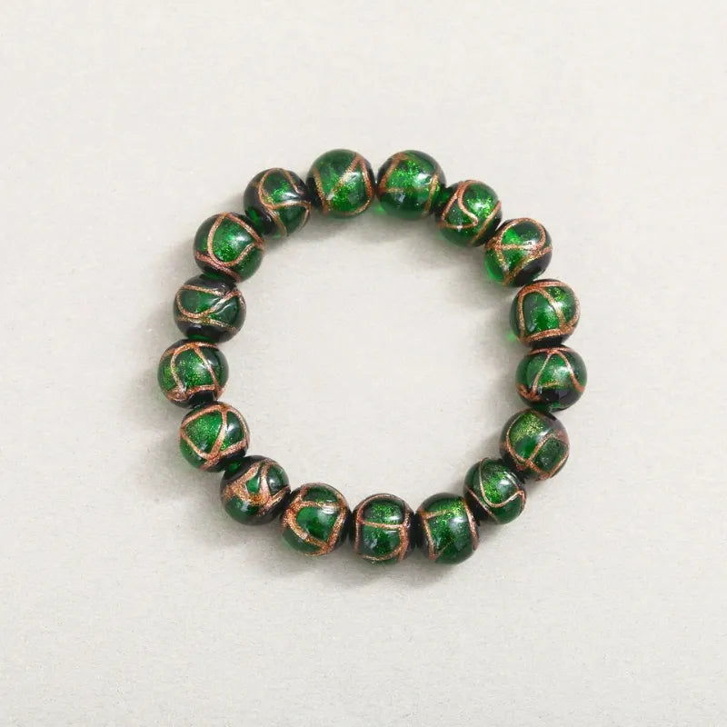 Armband aus Glasperlen mit mehreren Edelsteinen aus Weihrauchasche