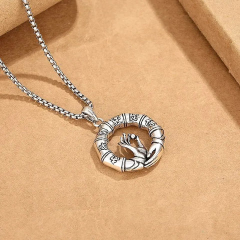 Collier main de Bouddha Namo Amitabha - Mantra à six syllabes