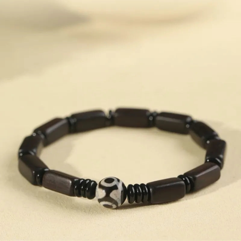 Natural Black Sandalwood Bead Bracelet - Freshness & Elegance