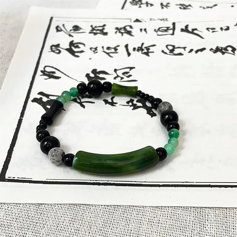 Natural Crescent Moon Couple's Blessing & Protection Bracelet