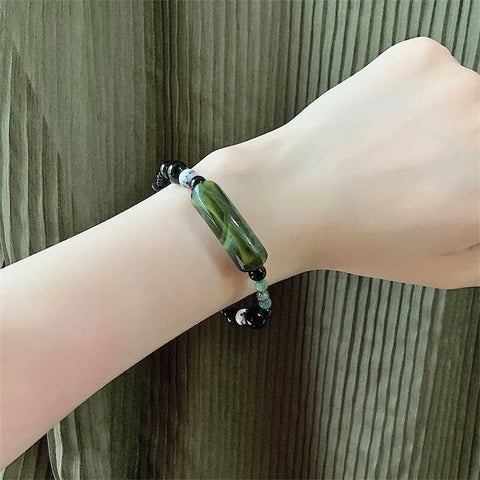 Natural Crescent Moon Couple's Blessing & Protection Bracelet