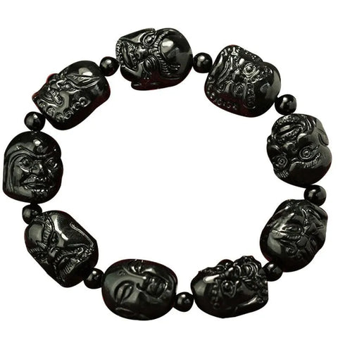 Bracelet de perles en jade naturel des dix-huit Arhats