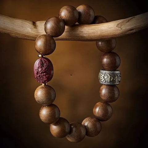 Bracelet de perles mantra à six caractères : pour l'épanouissement intérieur et la protection
