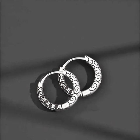 Boucles d'oreilles mantra à six mots - Protection et bénédiction
