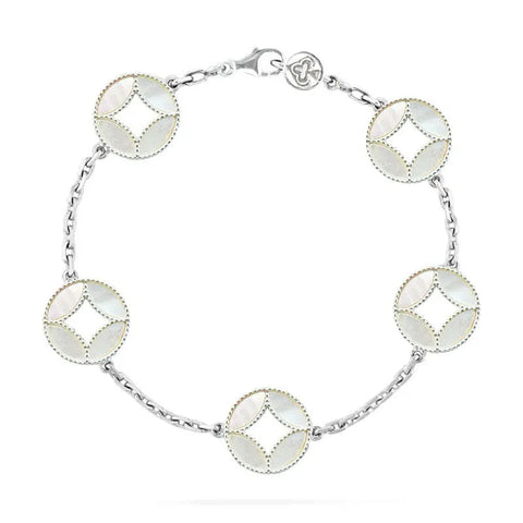Bracelet taoïste en perles de nacre et pièces des cinq empereurs - Polyvalent, pur et parfait pour les couples