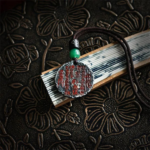 Cordon de perles tissées à la main Bagua Tai Chi avec pièce fantôme de montagne taoïste