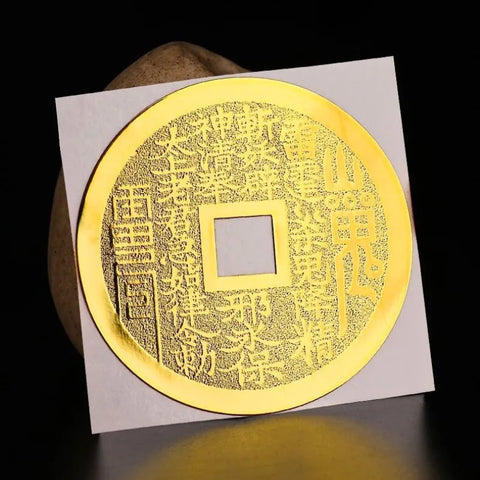 Autocollant pour téléphone avec pièce fantôme de la montagne taoïste - Motifs creux et pleins