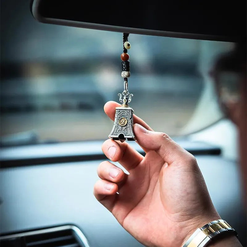Pendentif cloche taoïste Sanqing - Porte-clés de voiture et bijou de sac