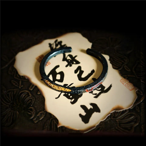 Bracelet taoïste en argent Qiankun Circle et Beidou Seven Stars