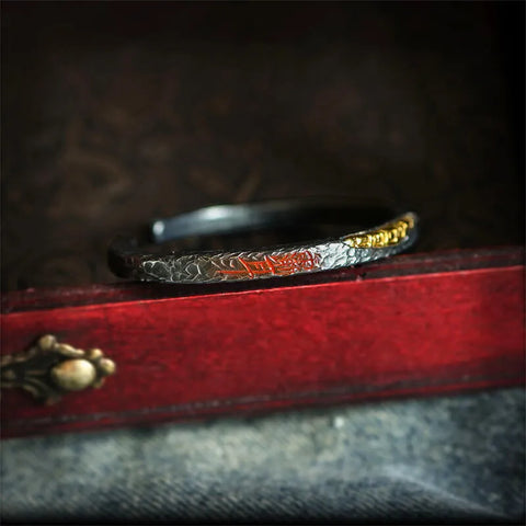 Bracelet taoïste en argent Qiankun Circle et Beidou Seven Stars