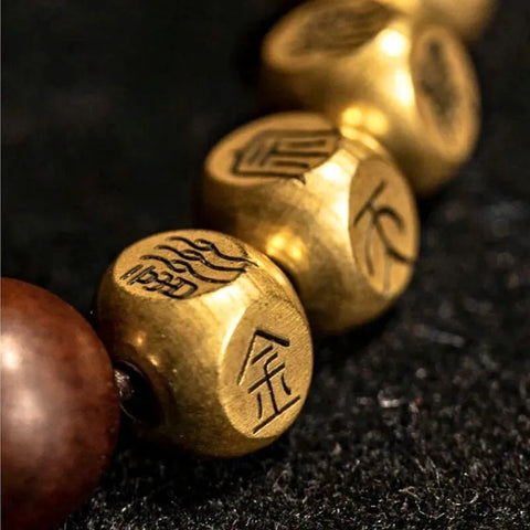 Bracelet taoïste talisman lumière dorée mantra