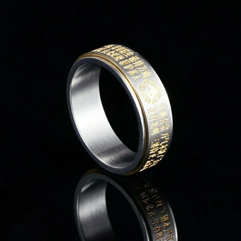 Taoist Golden Light Mantra Rotating Ring