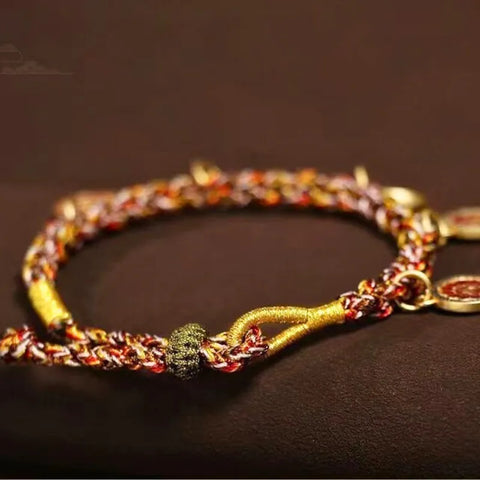 Bracelet tibétain en corde à cinq couleurs pour l'année de naissance