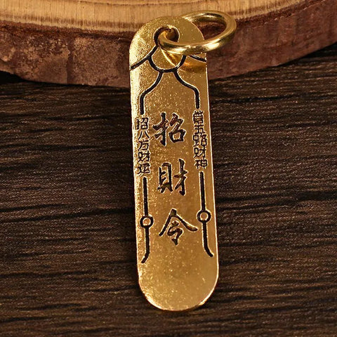 Reichtum anziehender Talisman-Schlüsselanhänger – Metall