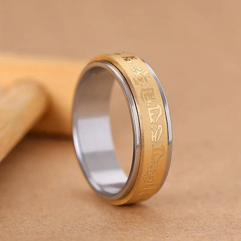 Gelber Reichtumsgott-Mantra-Ring - Wohlstand anziehen